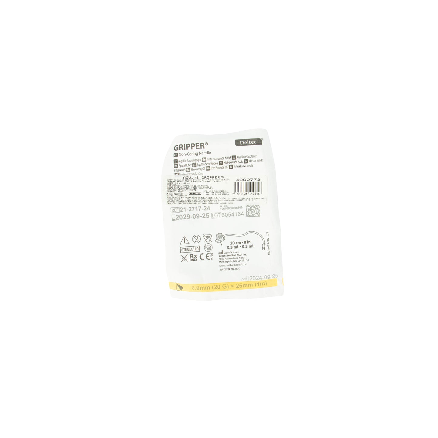 Aguja Gripper 20G x 25mm – Accesorios Médicos
