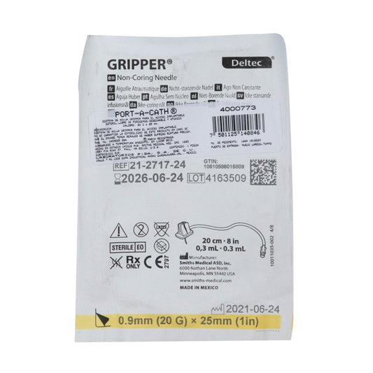 Aguja Gripper 20 g x 25 mm