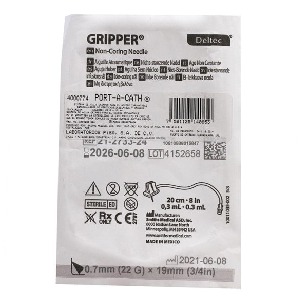 Aguja Gripper 22G x 19mm – Accesorios Médicos