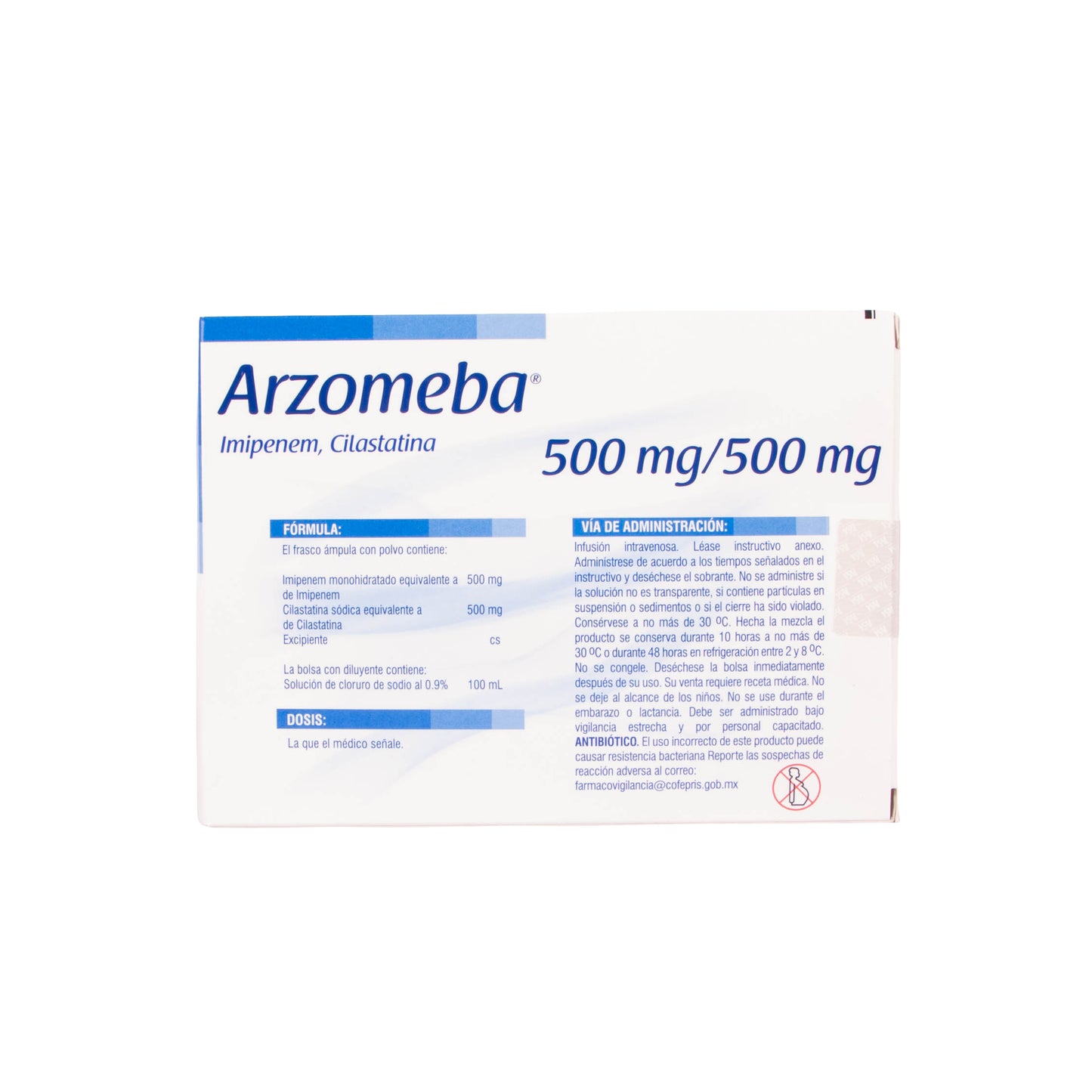 Arzomeba Solución Inyectable 500/500mg – Antibiótico