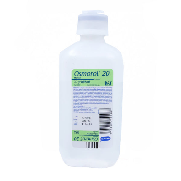 Osmorol 20 g/ 100 mL, Manitol, 1 fco plas. c/250 mL