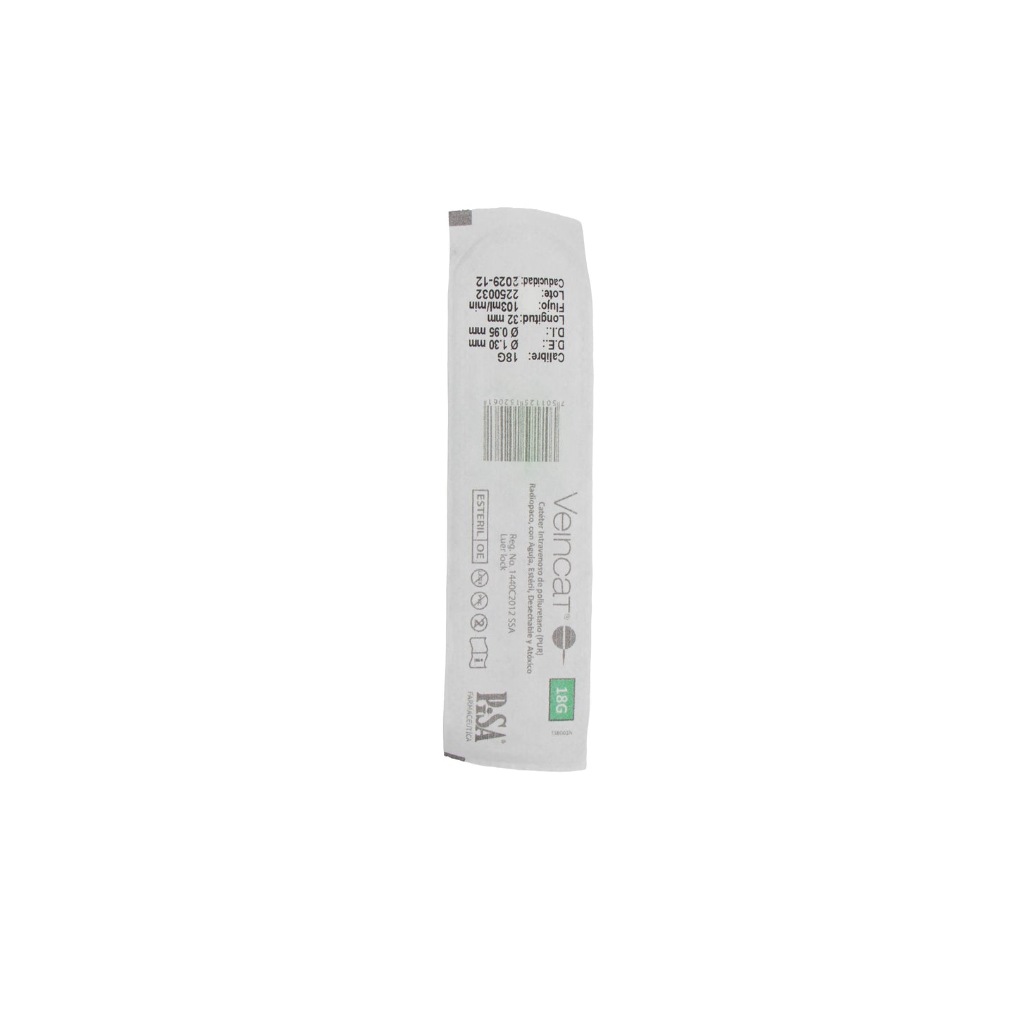 VEINCAT 18G Catéter Periférico – Terapia de Infusión