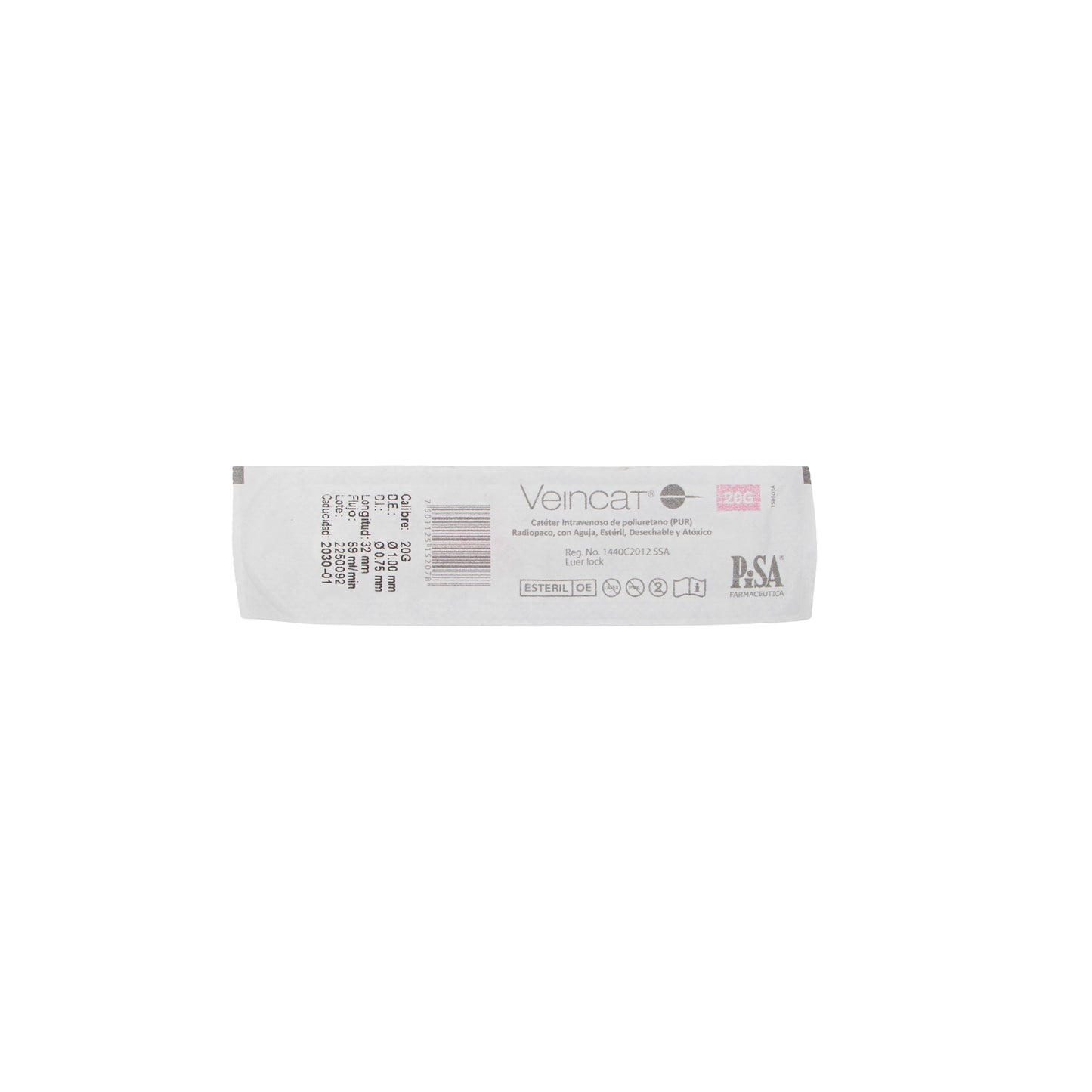 Veincat 20G Catéter Periférico – Terapia de Infusión