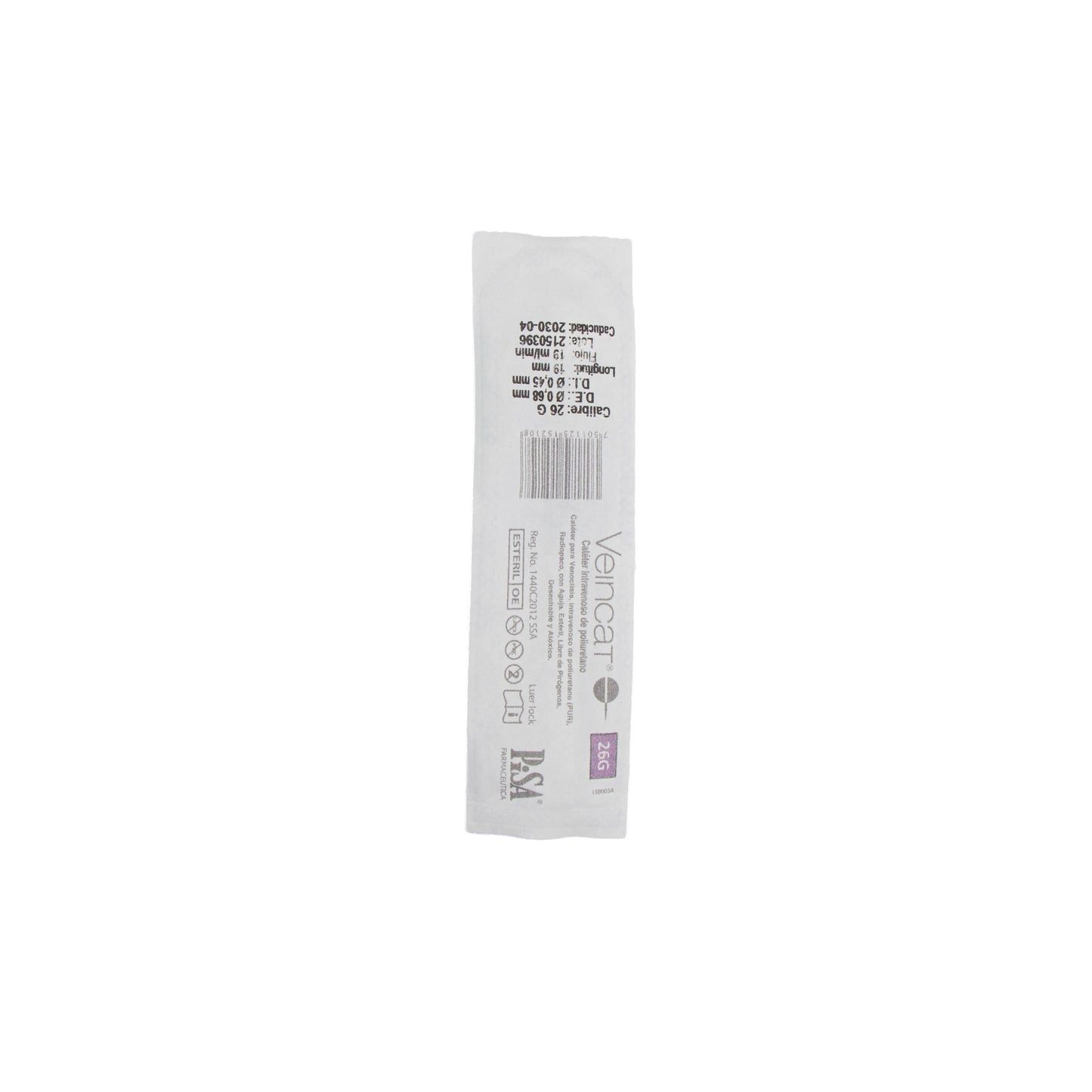 VEINCAT 26G Catéter Periférico – Terapia de Infusión