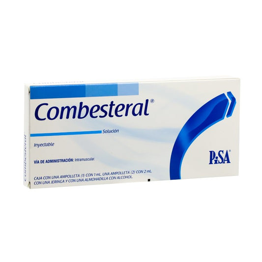 Combesteral, Complejo B-Dexametasona-Lidocaína, Caj. c/2 Ámp. Y 1 Jeringa