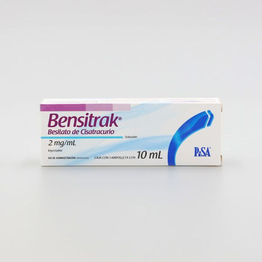 Bensitrak 2 mg / mL, Cisatracurio, C/1 Fco. Ámp. 10 mL
