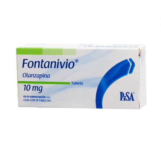 Fontanivio 10 mg, Olanzapina, Caj. C/14 Tab