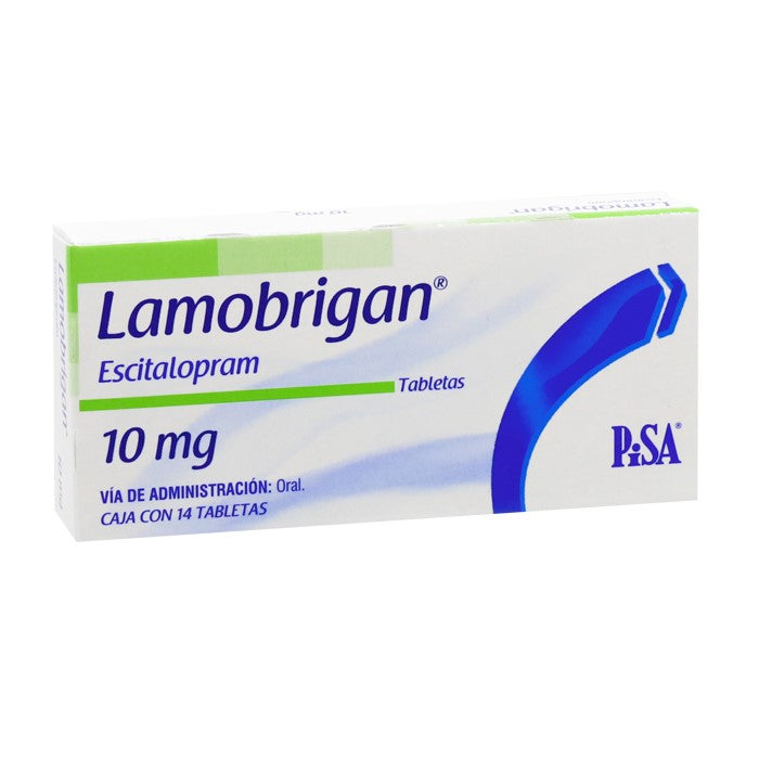 Lamobrigan 10mg, Escitalopram, Caj. C/14 Tab.