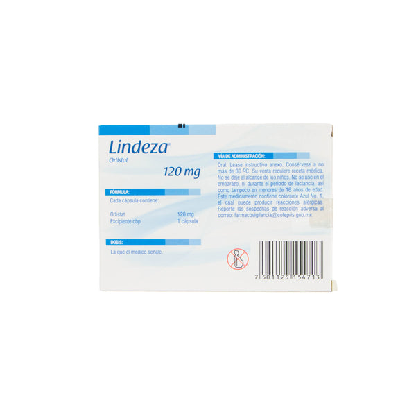 Lindeza 120 mg Cápsulas – Control de Peso