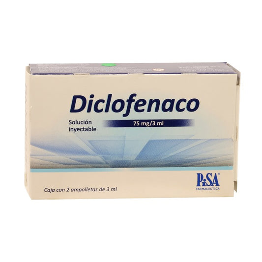 Diclofenaco 75 Mg / 3ml, Caj. c/2 Ámp. 