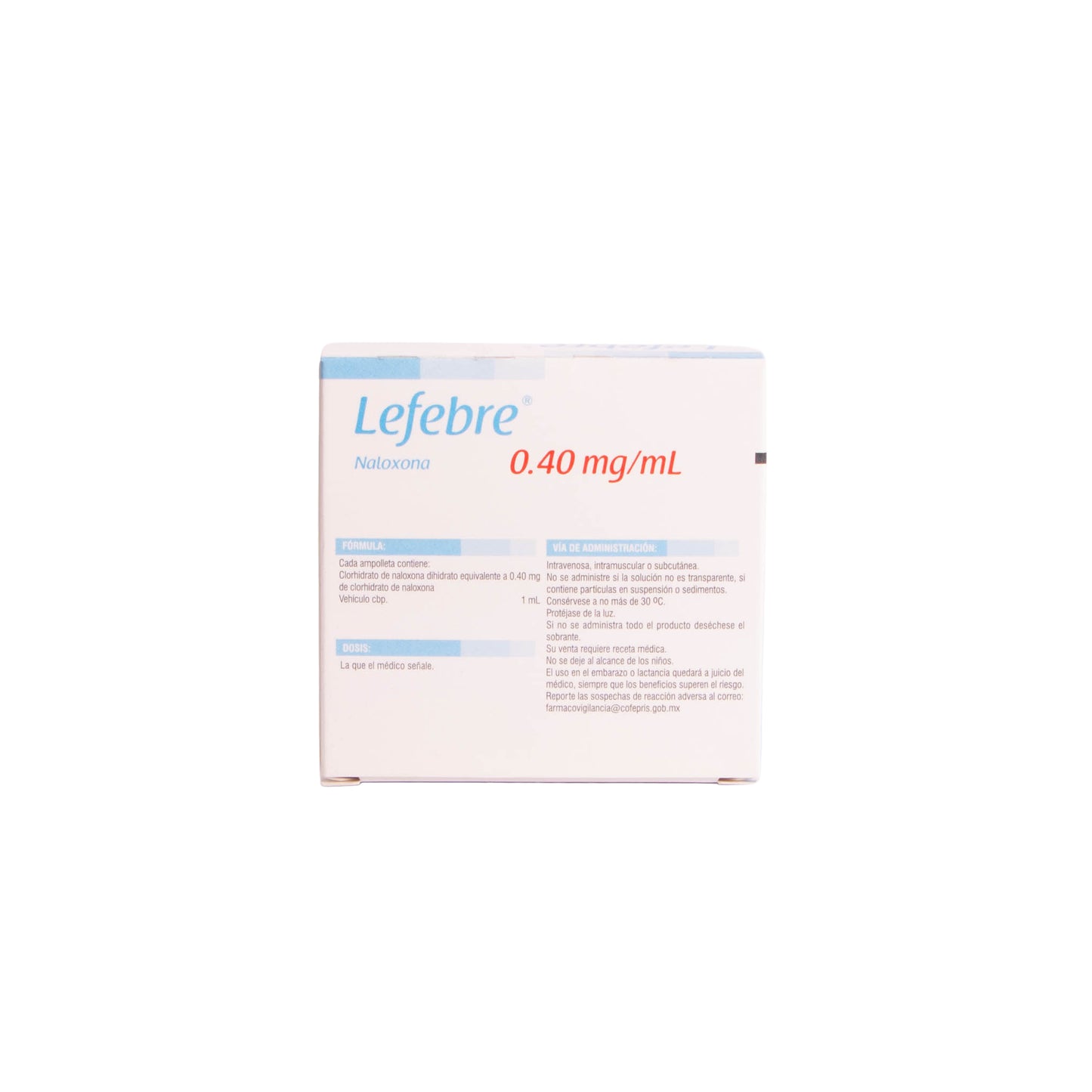 LEFEBRE 0.4MG Ampolla – Antídoto Opioides