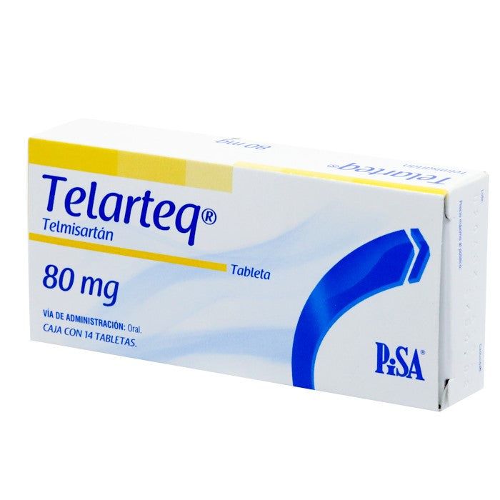 Telarteq 80 Mg, Telmisartán, Caj. C/14 Tab.