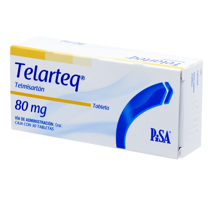 Telarteq 80 Mg, Telmisartán, Caj C/30 Tab.