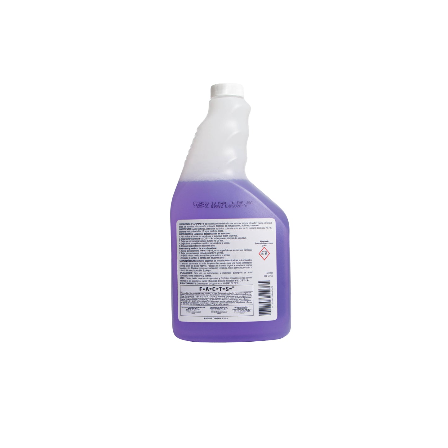 FACTS GALON 650ML C/ATOMIZADOR – Limpieza Efectiva