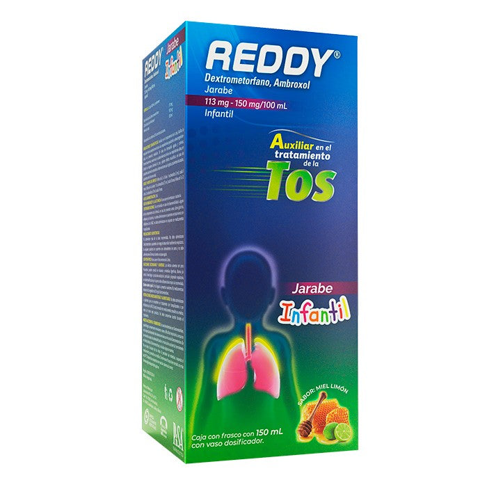 Reddy Jarabe 113 mg/ 150 mg, Ambroxol-Dextrometorfano, 150 mL INF