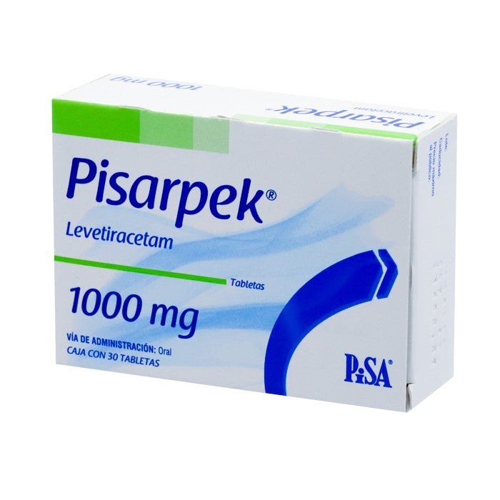 Pisarpek 1,000 mg, Levetiracetam, Caj. C/30 Tab.