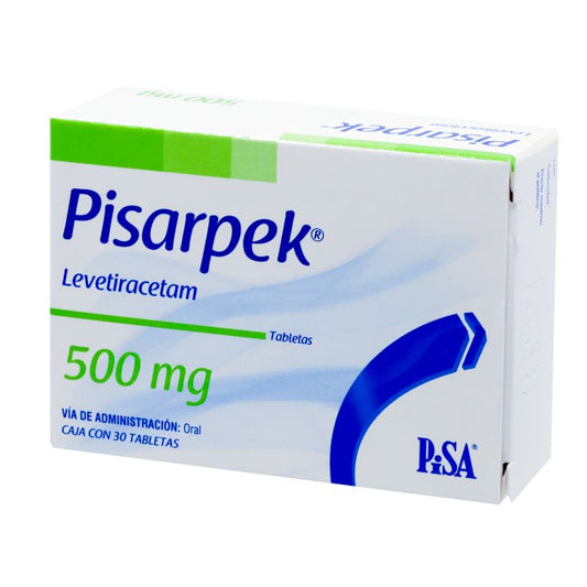 Pisarpek 500 mg, Levetiracetam, Caj. C/30 Tab.