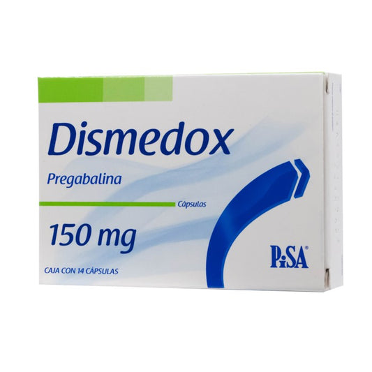 Dismedox 150 mg, Pregabalina, Caj. c/14 Cáps.