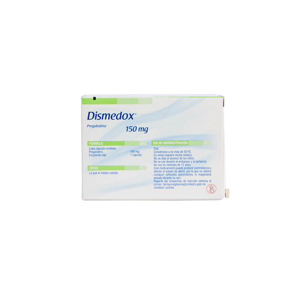 DISMEDOX 150 MG C/28 CAP – Anticonvulsivo