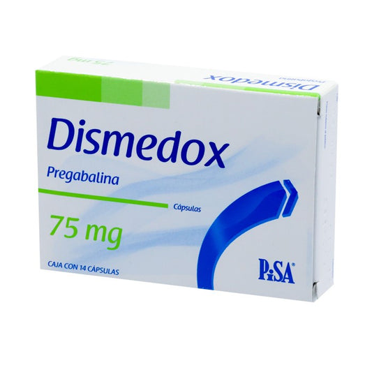 Dismedox 75 Mg, Pregabalina, Caj. C/14 Cáps.