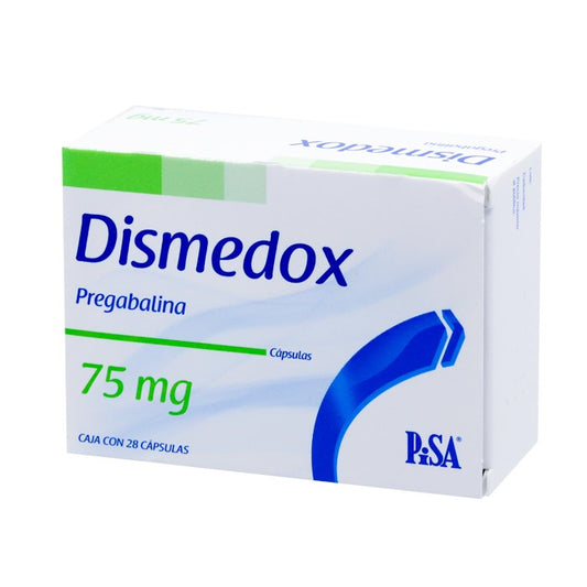 Dismedox 75 Mg, Pregabalina, Caj. C/28 Cáps.