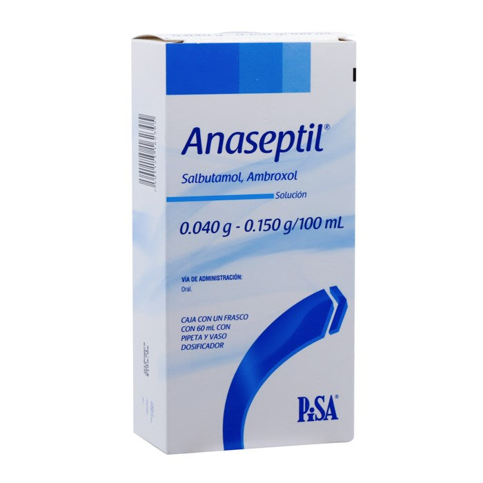 Anaseptil 0.40 g/0.150, Salbutamol-Ambroxol, Fco. C/60 mL