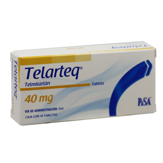 Telarteq 40mg, Telmisartán, Caj. C/14 Tab.