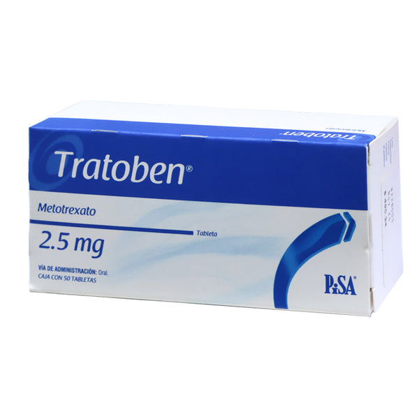 Tratoben 2.5 mg, Metotrexato, Caj. c/50 Tab.