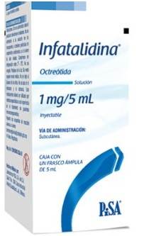 Octreotida 1 mg/ 5 mL, Caj. c/1 Fco. Ámp.