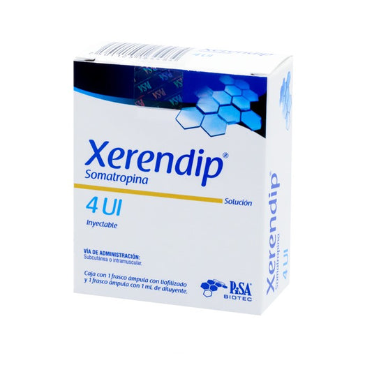 Xerendip 4ui, Somatropina, C/1 Fco Amp. Y Dil 1ml