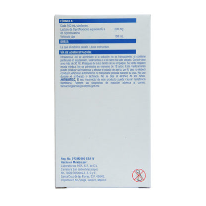 Ciprofloxacino Solución 200mg/100ml – Antibiótico