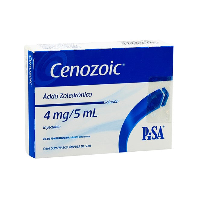 Cenozoic 4 Mg / 5ml, Ácido Zolendrónico, Caj. c/1 Fco. Ámp.