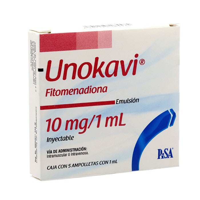 Unokavi Solución Inyectable 10mg/1ml – Vitamina K