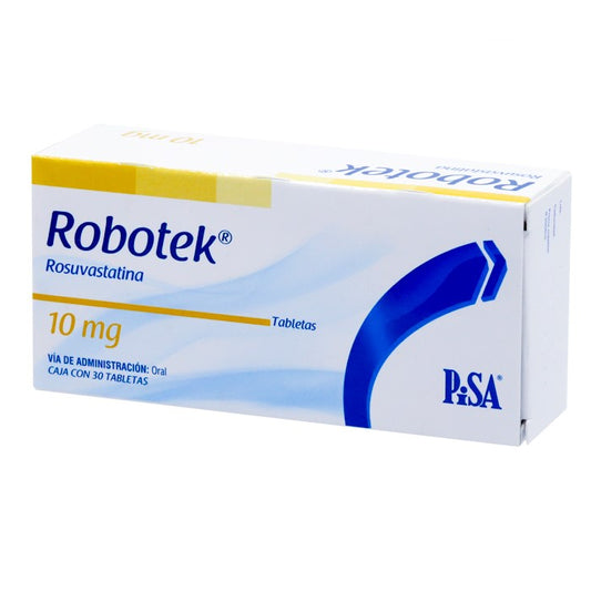 Robotek 10mg, Rosuvastatina, Caj. C/30 Tab.