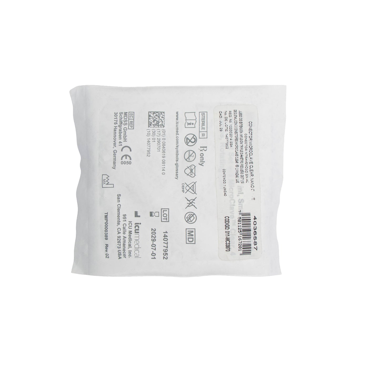 Microclave Clear C/Ext18cm MIC ANT 3VÍAS – Terapia de