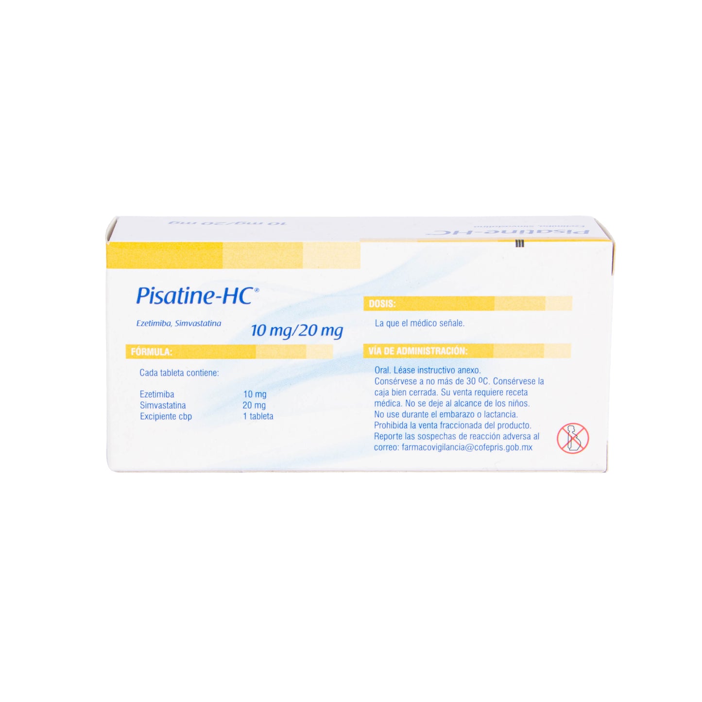 PISATINE-HC Tabletas 10mg/20mg – Colesterol