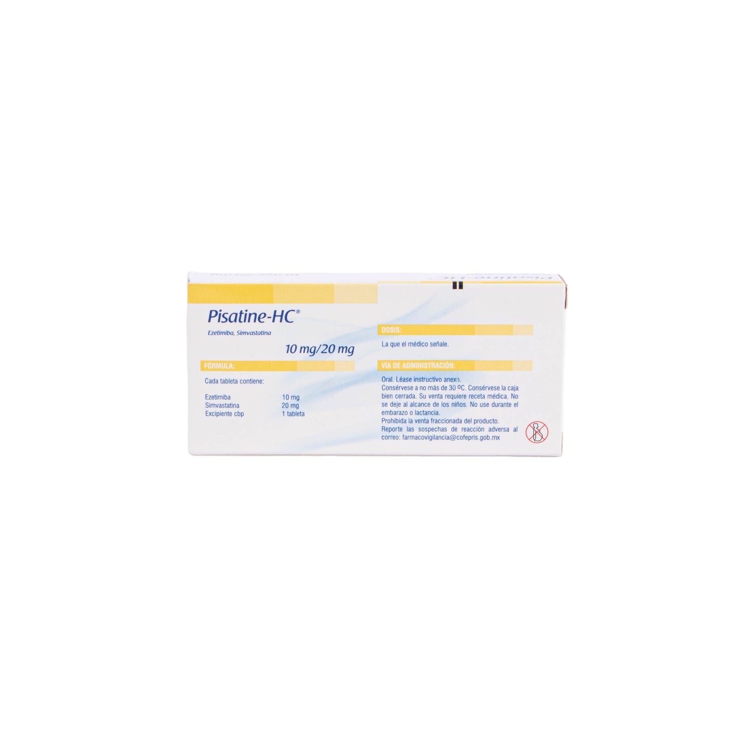 PISATINE-HC Tabletas 10mg/20mg – Control Colesterol
