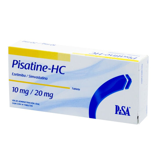 Pisatine-Hc 10 Mg / 20 Mg, Ezetimiba-Simvastatina, Caj. C/14 Tab.