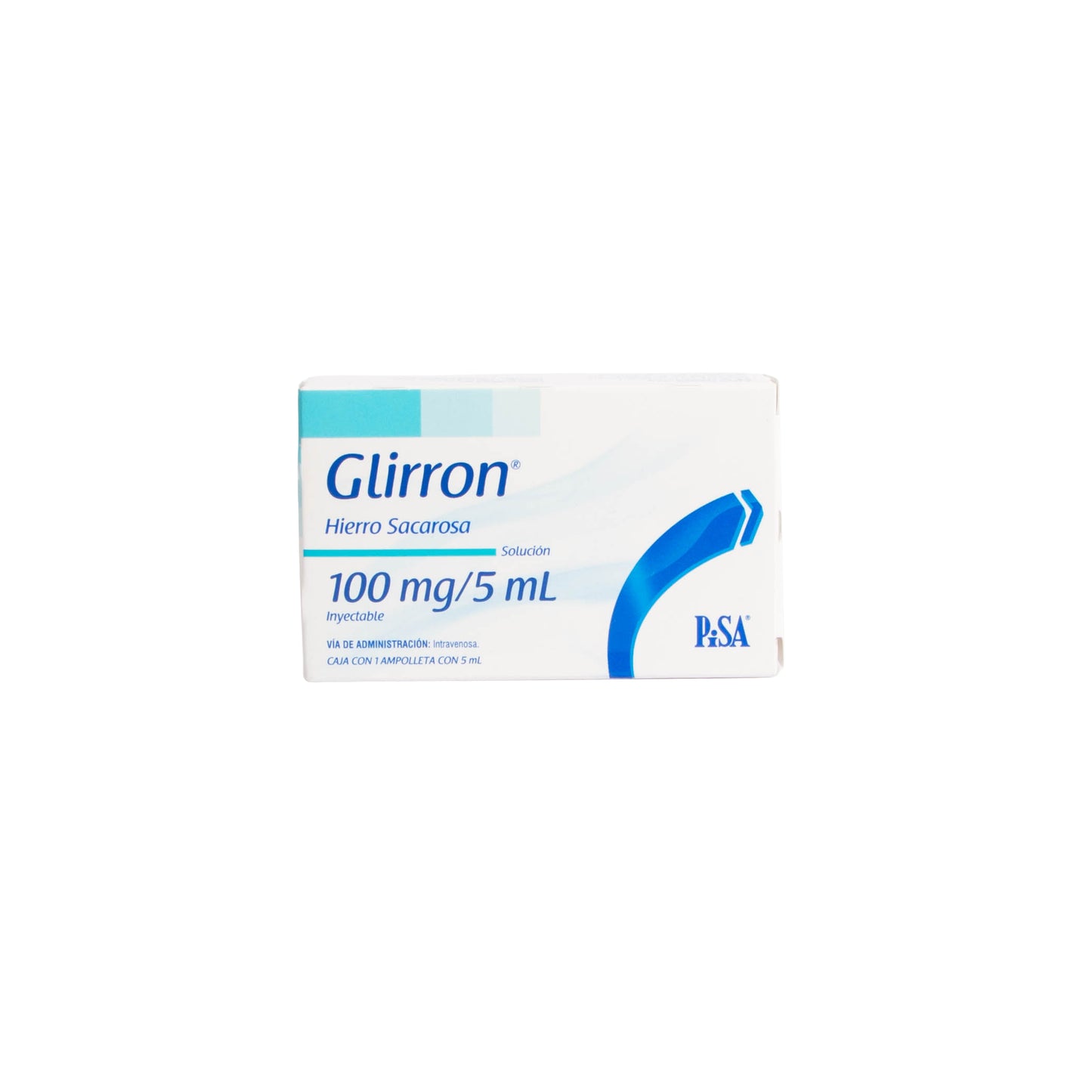 Glirron Solución Inyectable 100mg/5ml – Hierro Sacarato