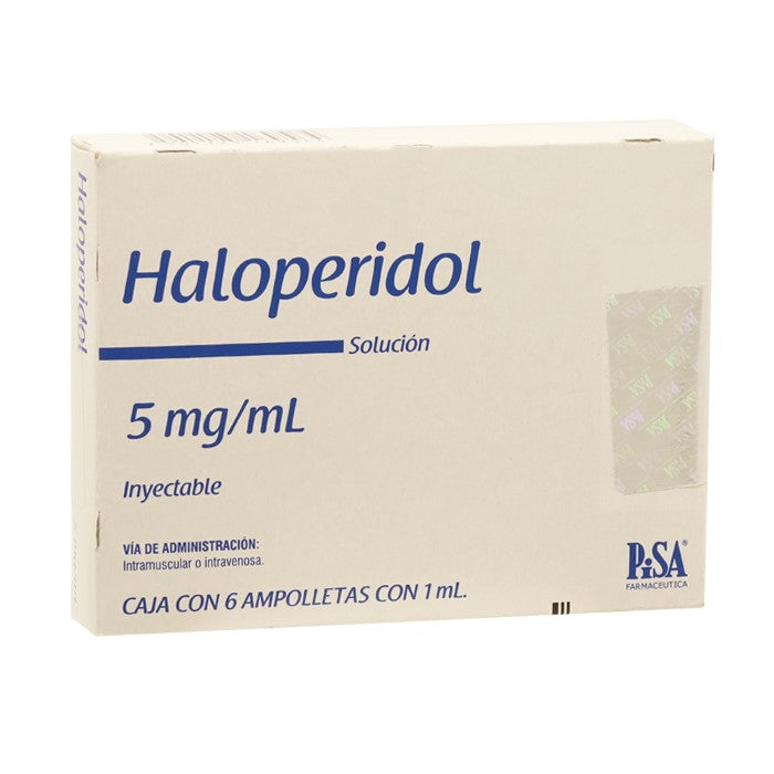 Haloperidol 5 Mg / Ml, Caj. C/6 Ámp. c/1 mL, S.I.