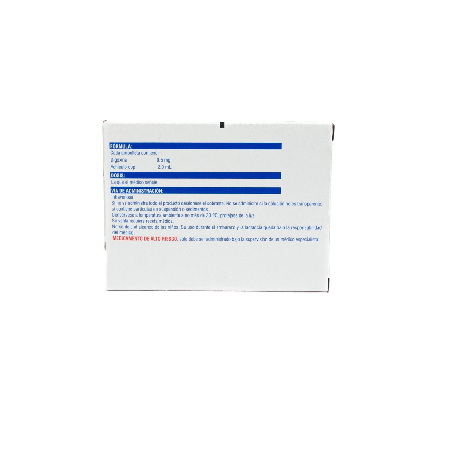 Digoxina Solución Inyectable 500mcg/2ml – Cardiología