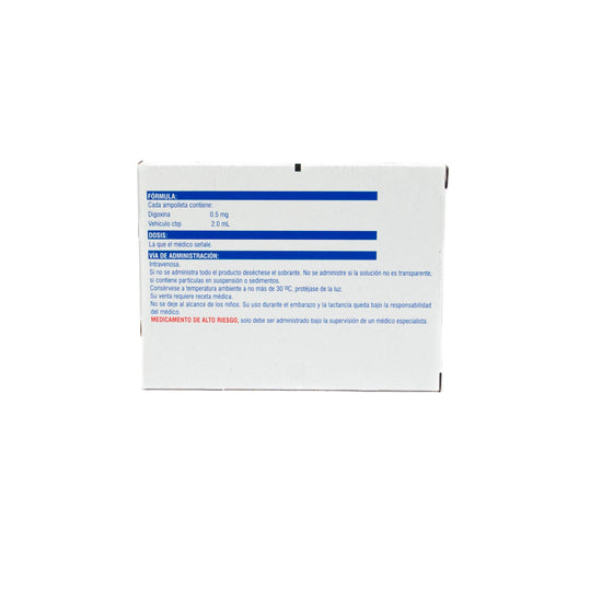 Digoxina Solución Inyectable 500mcg/2ml – Cardiología – Farmacia La Paz