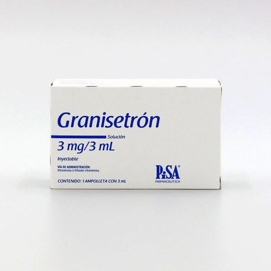 Granisetrón 3 mg/ 3 mL, Caj. c/1 Fco. Ámp. S.I.