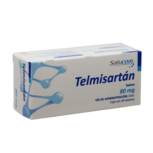 Telmisartán 80 mg, Cja C/28 Tab.