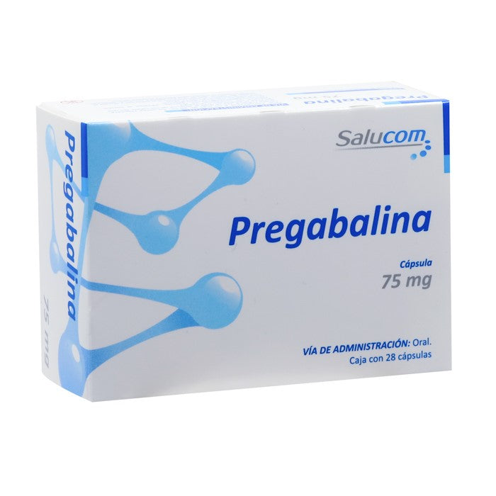 Pregabalina 75 Mg, Caj. C/28 Cáps.