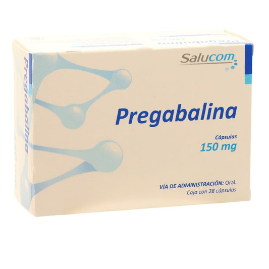 Pregabalina 150 Mg, Caj. C/28 Cáps.