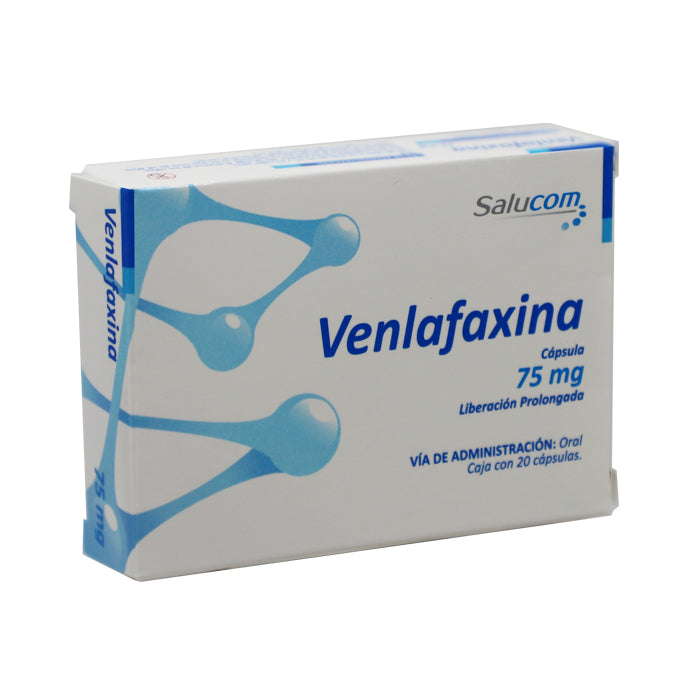 Venlafaxina 75 mg, Cja C/20 Cap.