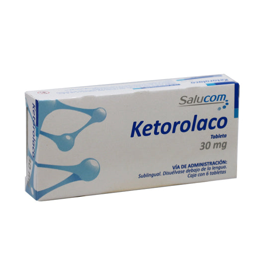 Ketorolaco 30 mg caj. c/6 tab. Sublingüal