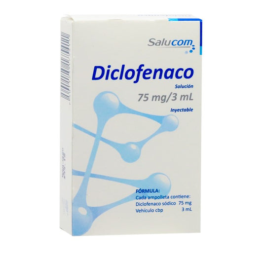 Diclofenaco 75 Mg / 3ml, Caj. C/2 Amp. 