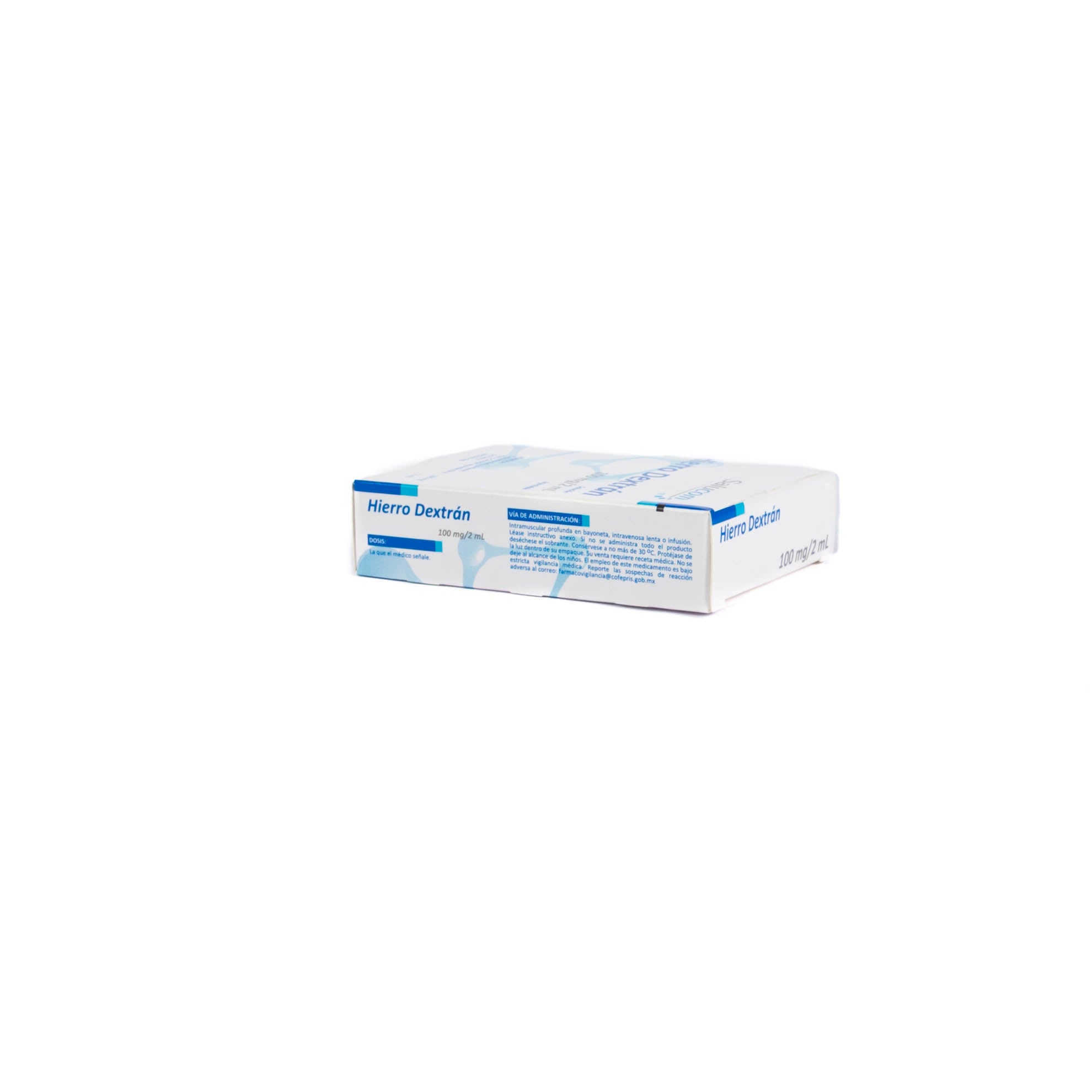 Dextrano Inyectable SM Hierro Dextran Solución Inyectable 100mg/2ml – – Farmacia La Paz